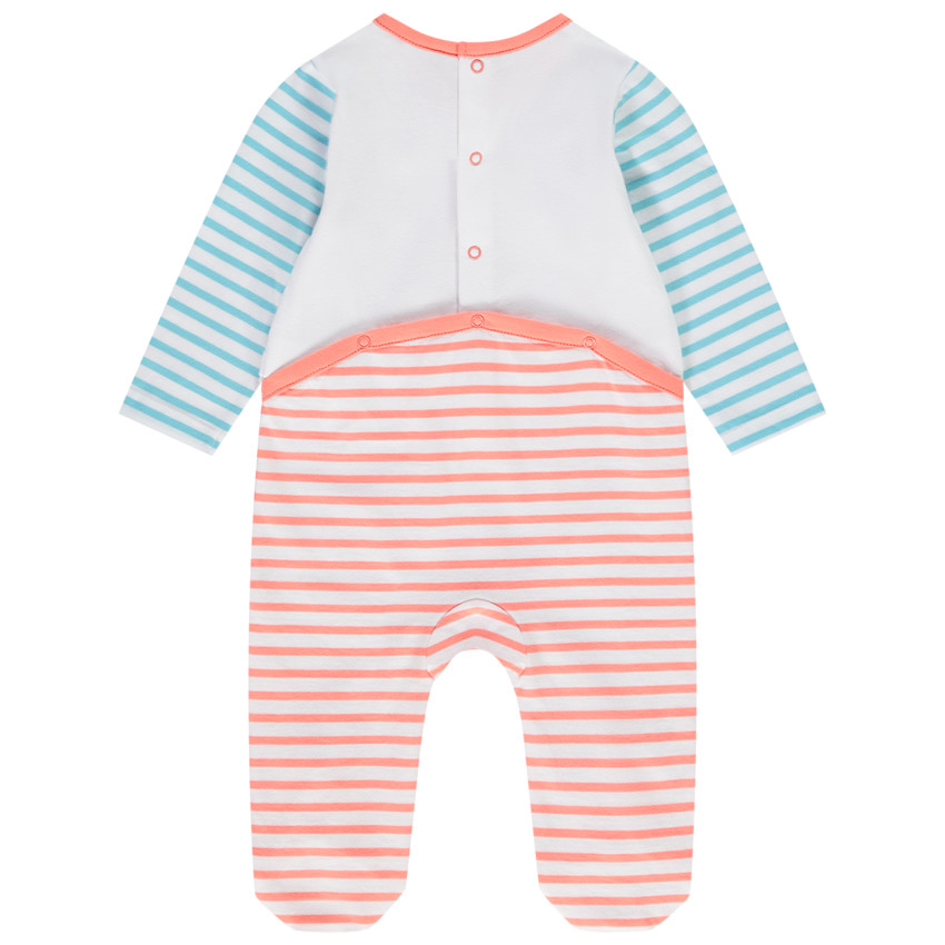 Dors-bien en jersey à rayures print morse pour bébé garçon 