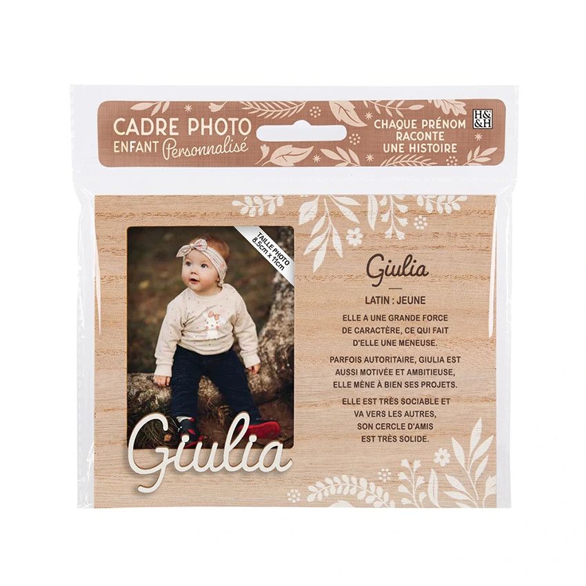 Cadre photo personnalisé 18,5 x 14,5 cm Giulia