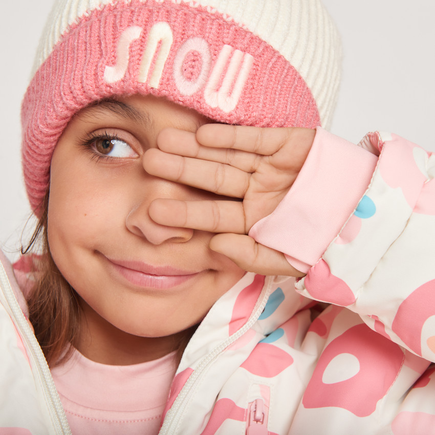 Veste de ski waterproof à capuche imprimé arty pour fille