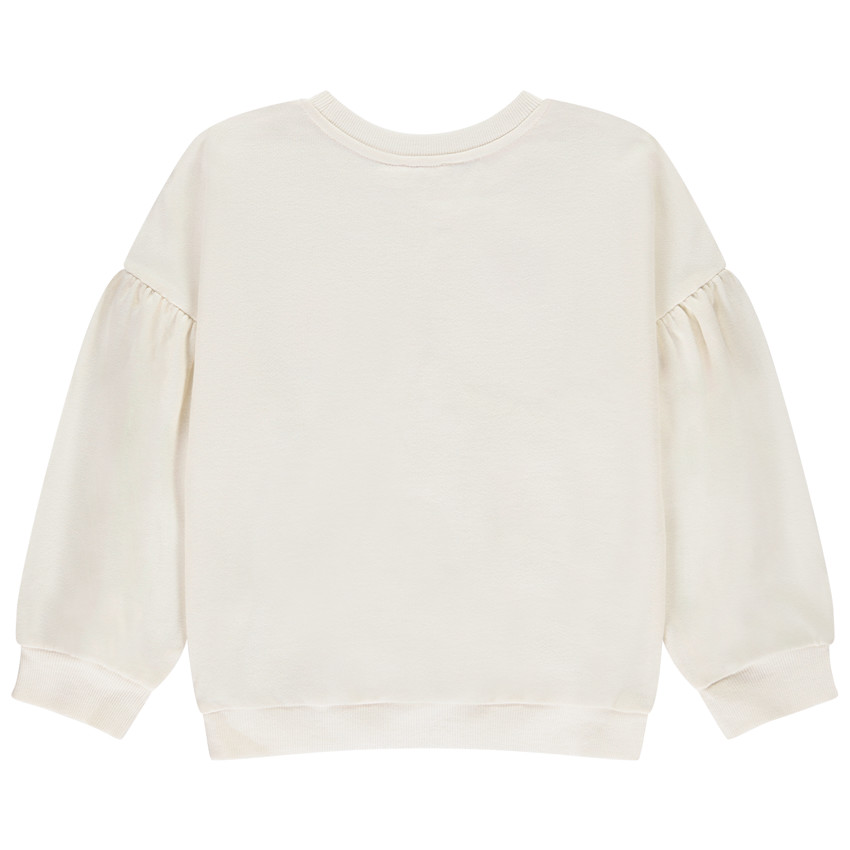 Sweat molleton oversize à fleurs en bouclettes pour fille 