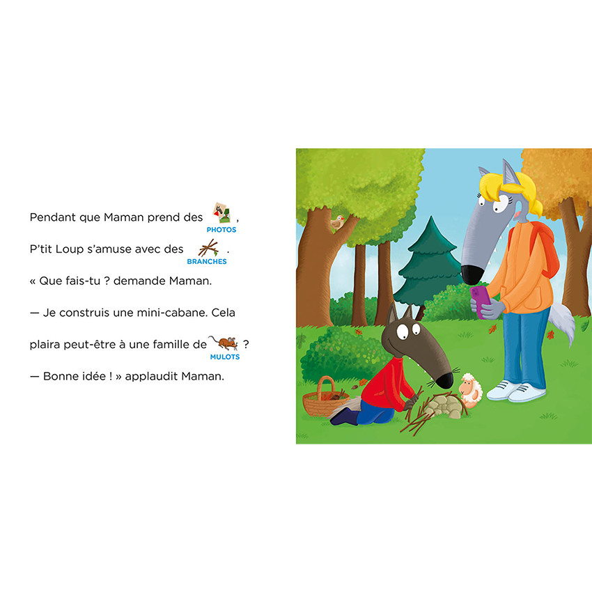 Livre "P'tit Loup se balade en forêt" 