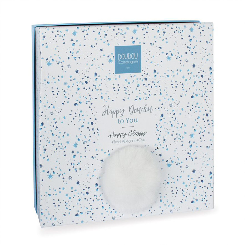 Doudou pompon blanc Happy Glossy - Blanc (Doudou Et Compagnie) - Image 2