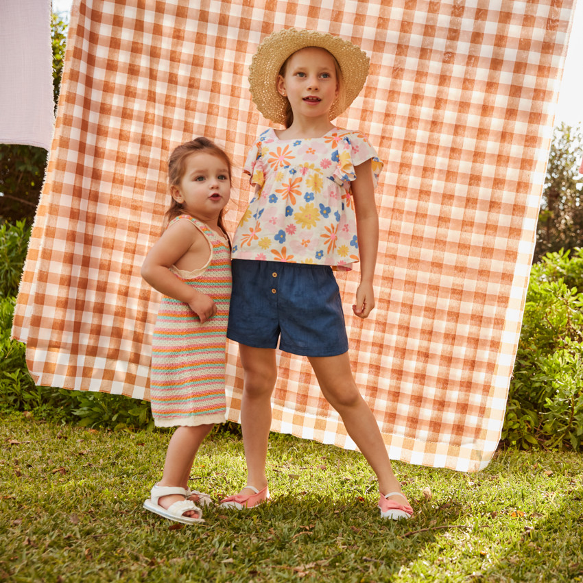 Robe sans manches en tricot pour bébé fille 