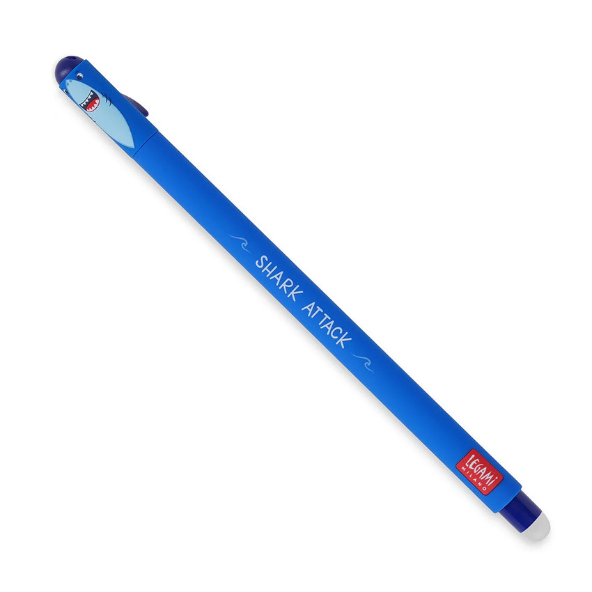 Stylo encre gel effaçable bleu Shark 