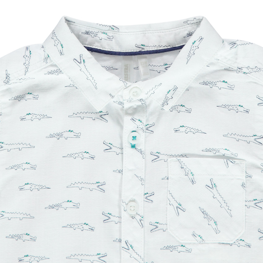 Chemise manches courtes imprimée crocodiles all-over Main Chemise manches courtes imprimée crocodiles all-over