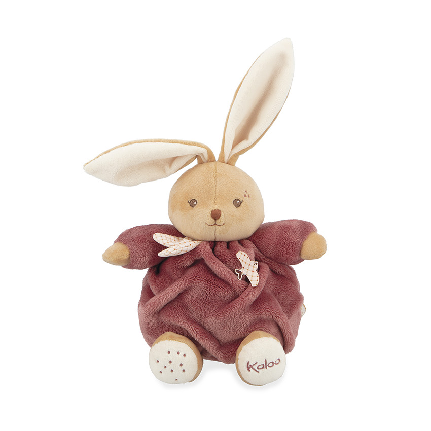 Peluche lapin Patapouf 17cm bordeaux 