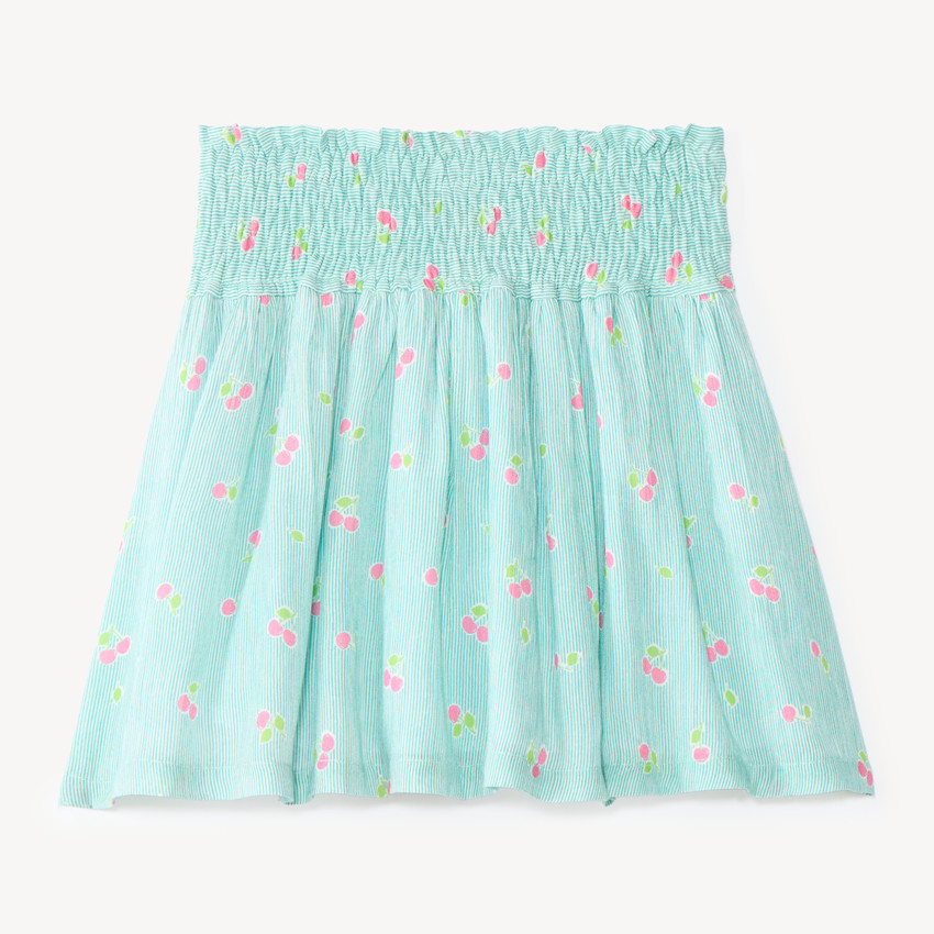 Jupe patineuse imprimé cerises pour fille