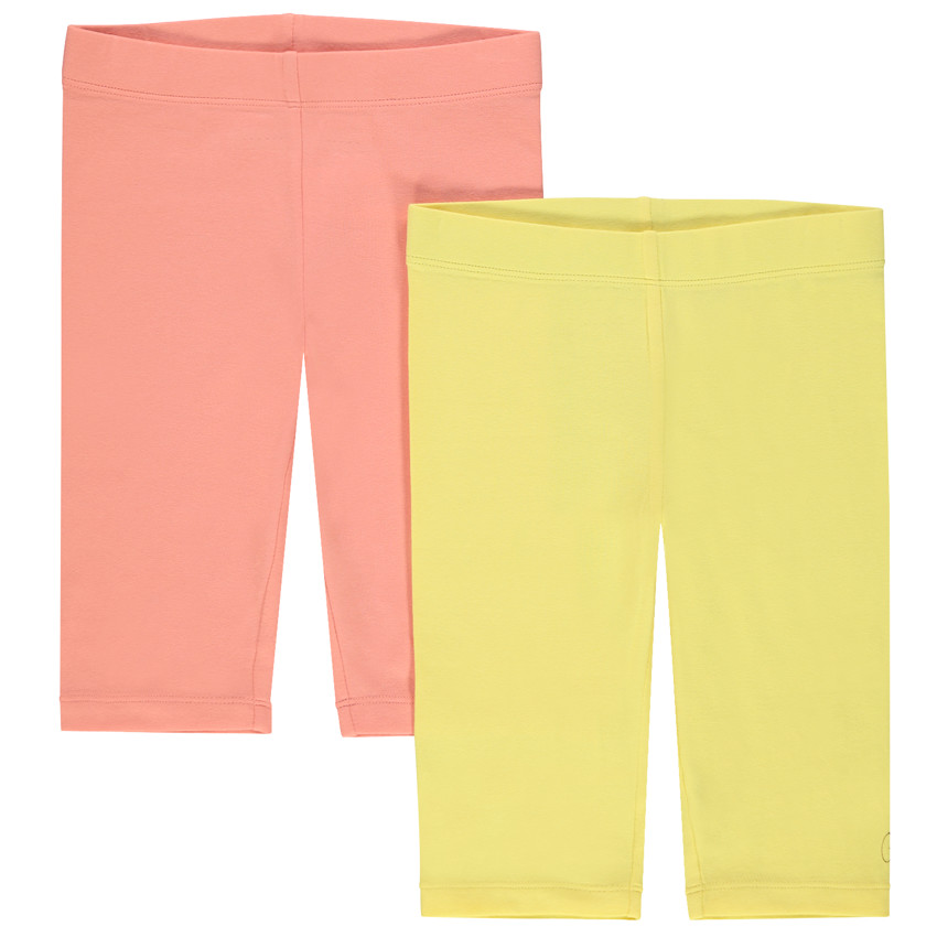 Lot de 2 cyclistes unis en coton pour fille 