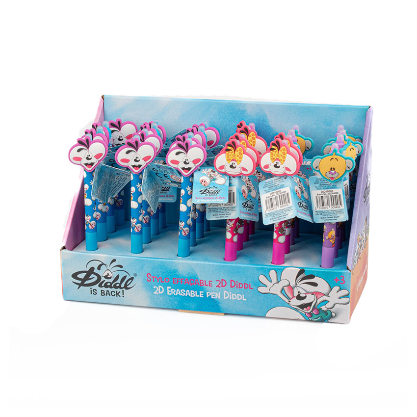 Stylo effaçable 2D Diddl (modèle aléatoire) 