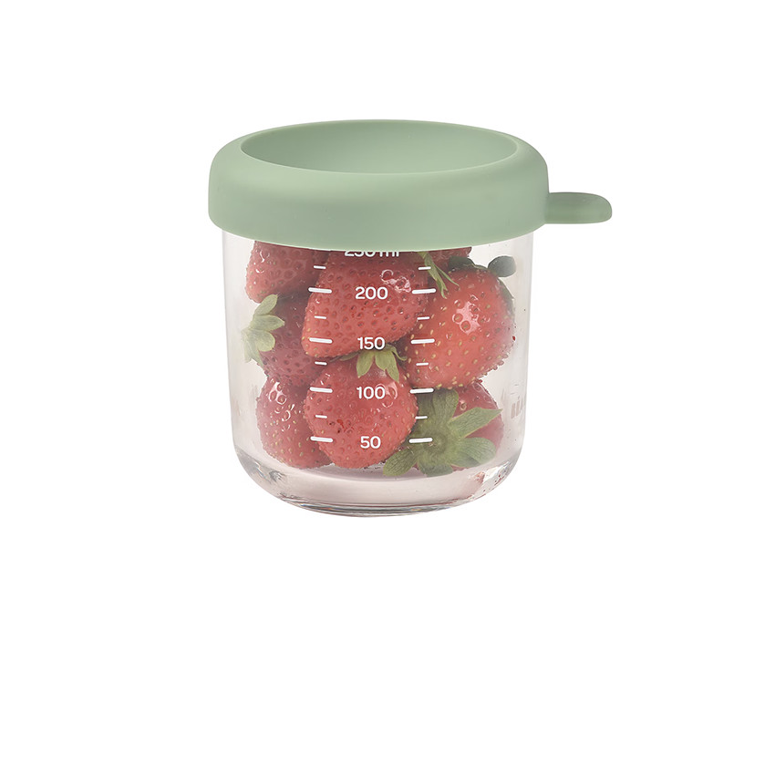 Pot de conservation en verre 250ml sage green 
