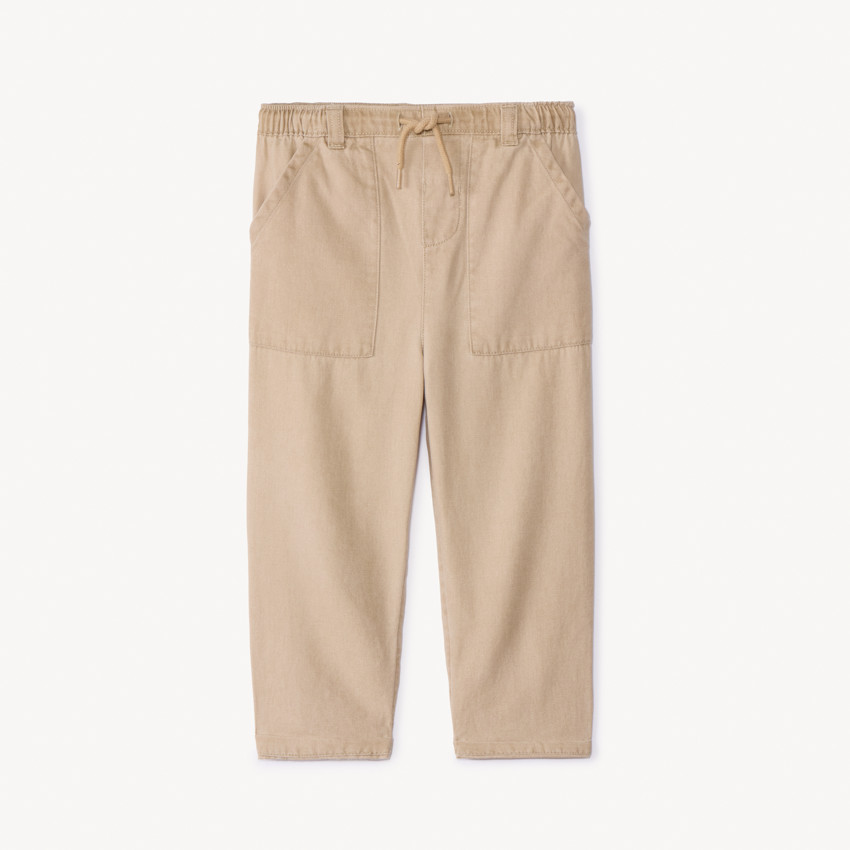 Pantalon uni à poches plaquées pour bébé garçon