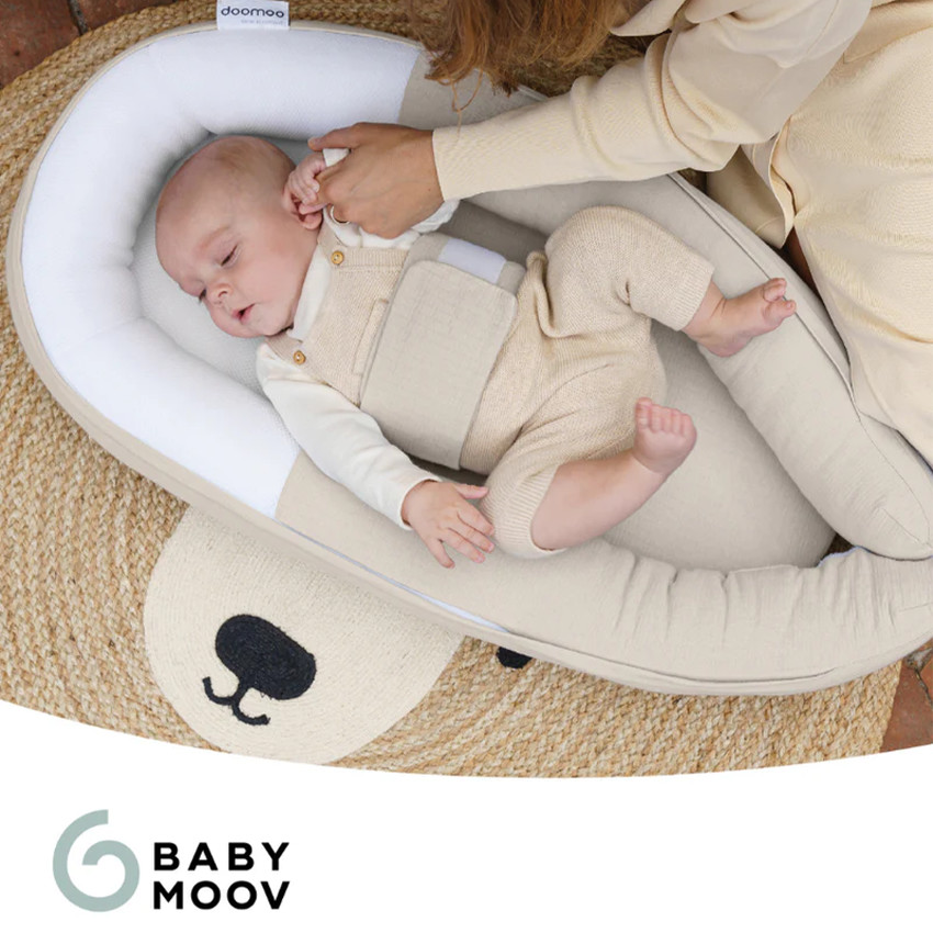 Réducteur de lit bébé Doomoo Cocoon tetra sand - Beige (Babymoov) - Image 2