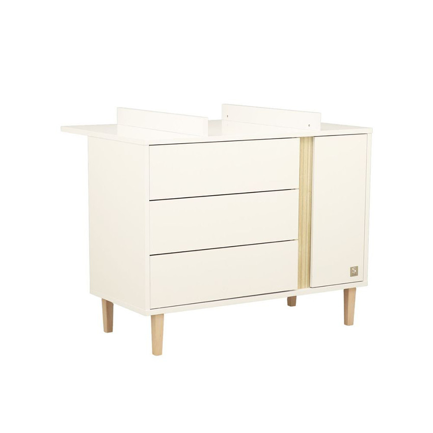 Grand plan à langer pour commode Paloma blanc 