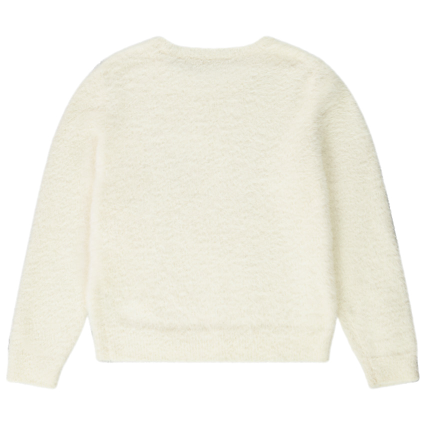 Pull en tricot motifs étoiles en sequins pour fille 