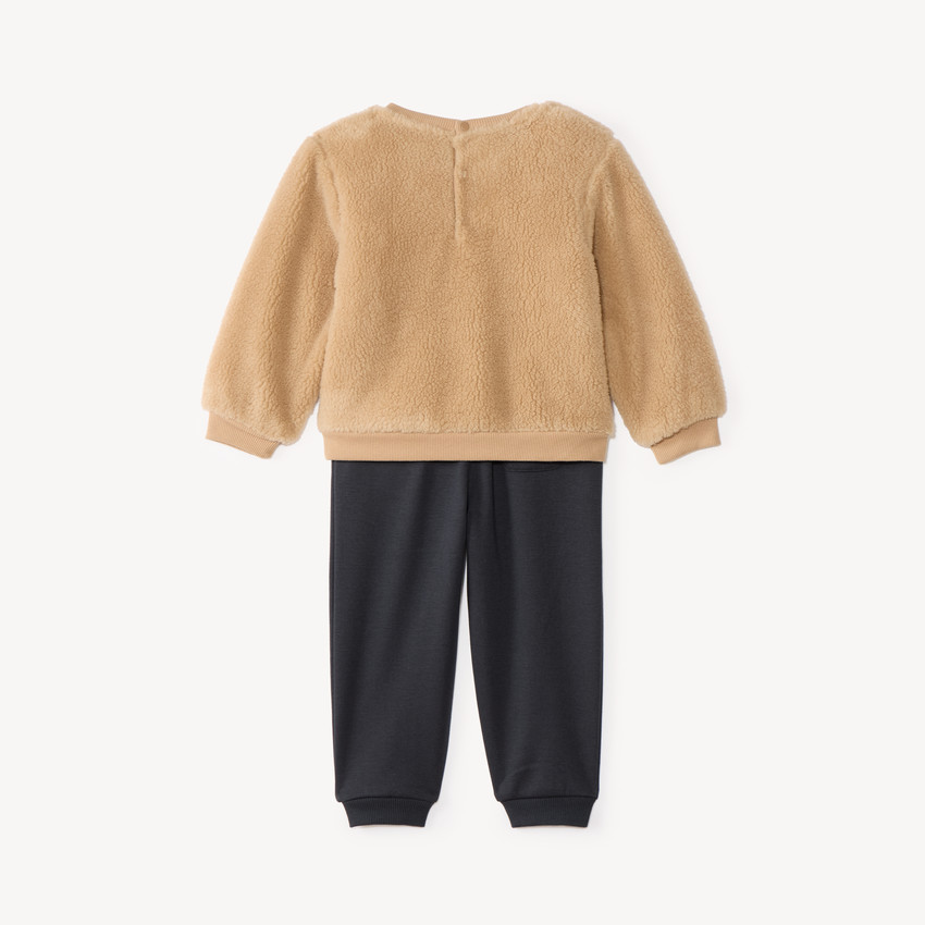 Ensemble de jogging bébé garçon en sherpa sweat ludique 