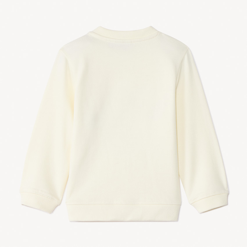 Sweat en molleton uni avec print fantaisie pour bébé fille 