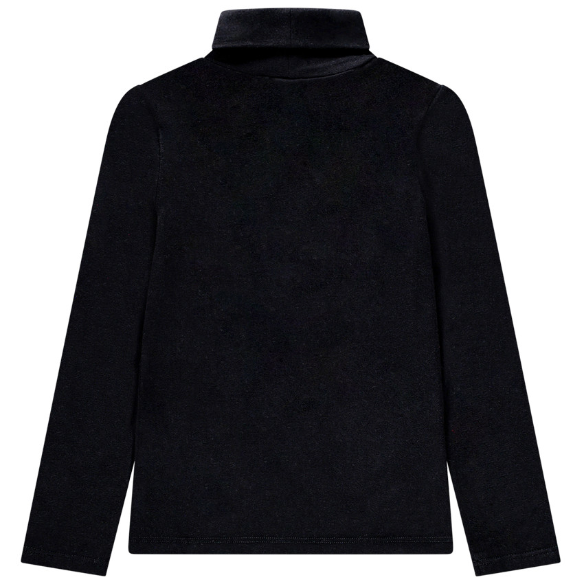 Sous-pull col roulé motif renard en sherpa pour enfant fille 