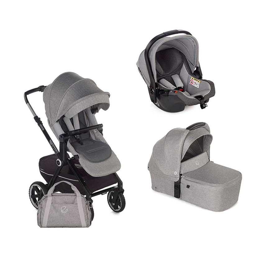 Poussette Trio Crosslight 3 a LED nacelle Sweet coque Koos i Size dim grey Jane
