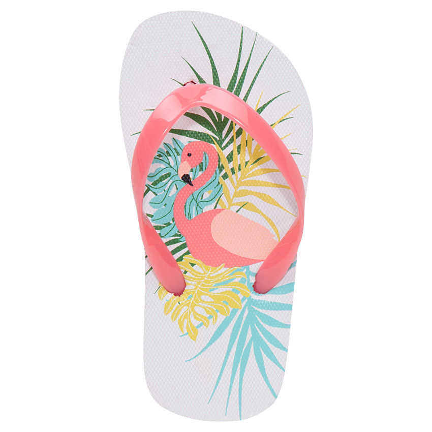 Tongs avec flamand rose printé et bride unie du 28 au 38 