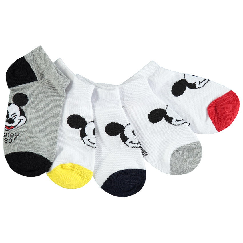 Lot de 5 paires de chaussettes courtes motif Mickey Disney 