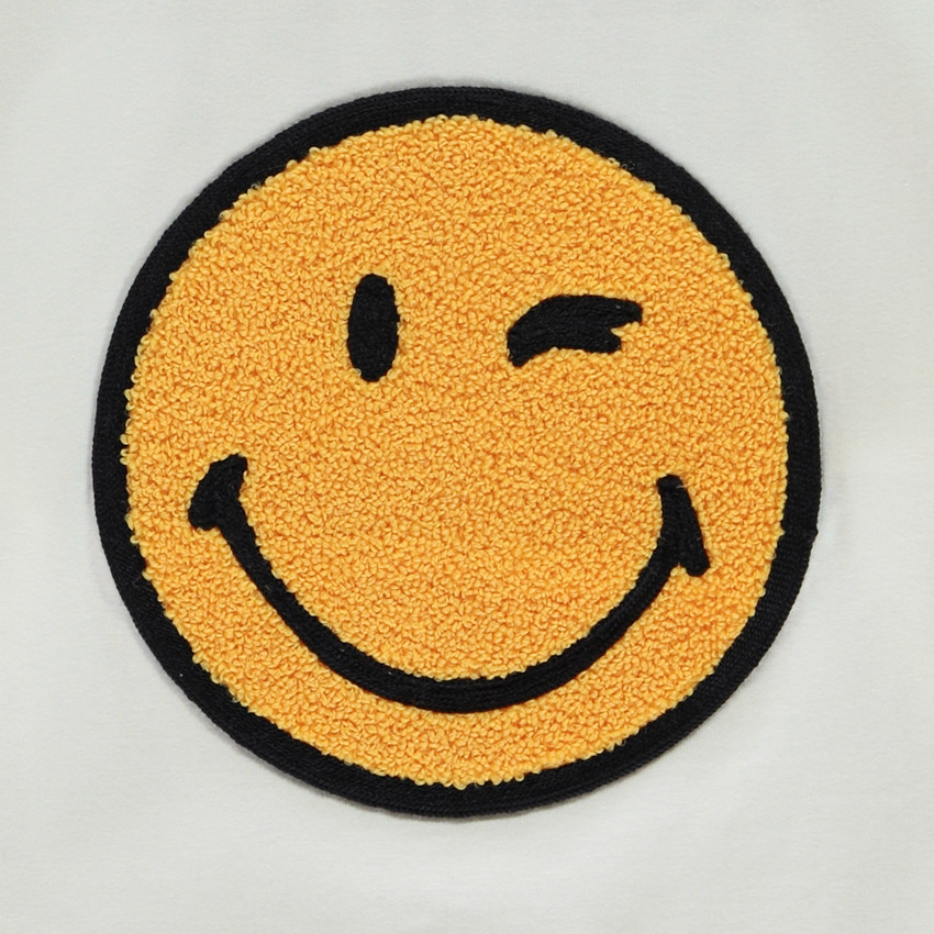 T-shirt manches longues patch bouclettes SmileyWorld pour garçon 