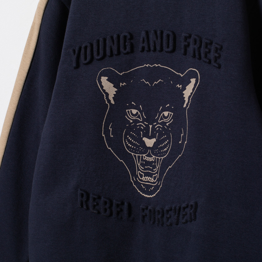 Sweat en molleton gratté print tigre 