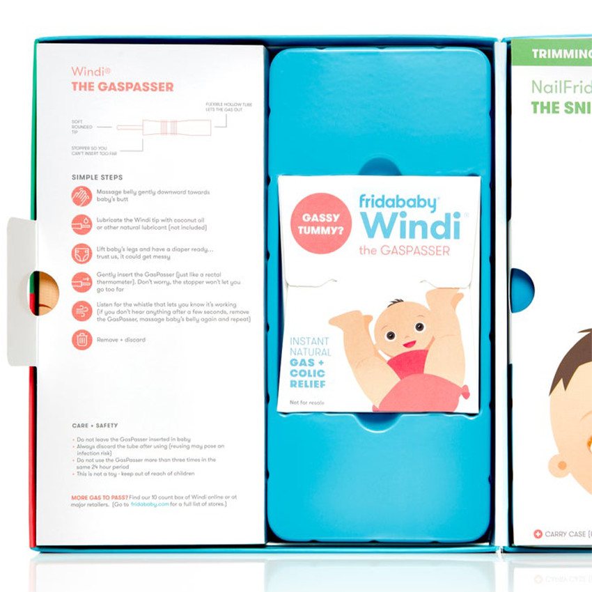 Kit soins bébé basics Blanc/bleu 