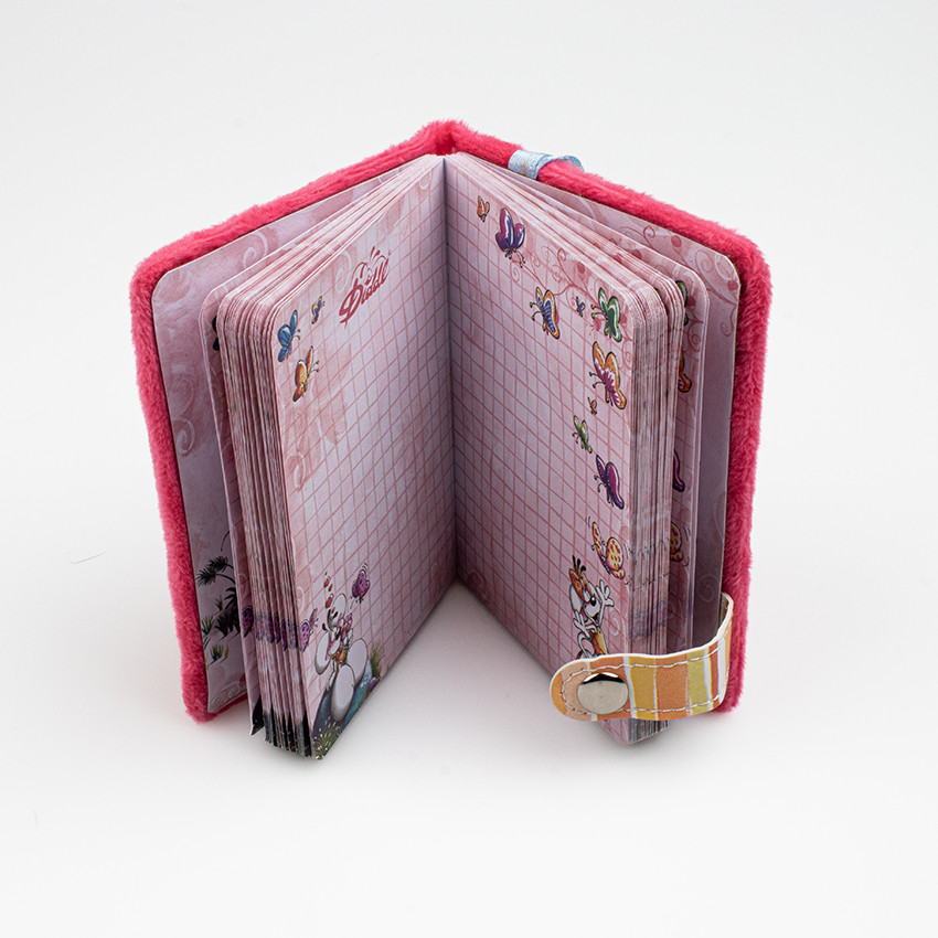 Mini carnet porte clé en peluche A7 - Diddl et ses amis (Modèles aléatoires) 