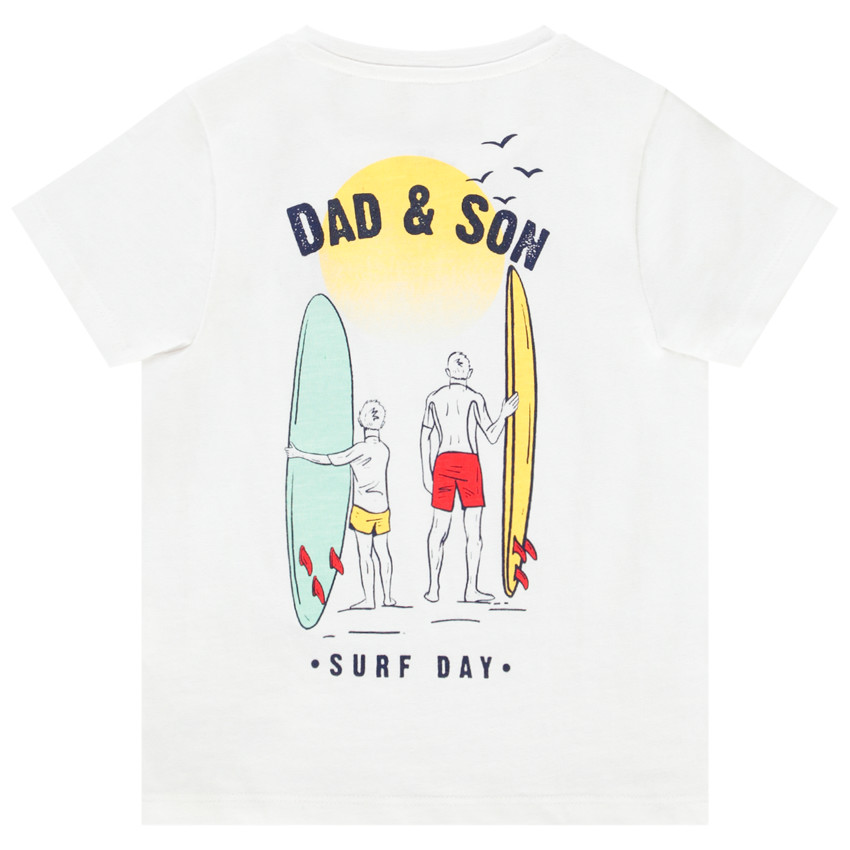T-shirt manches courtes print dad and son pour bébé garçon 