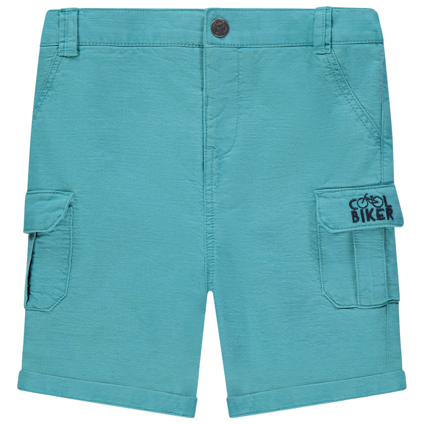 Bermuda cargo bleu en toile