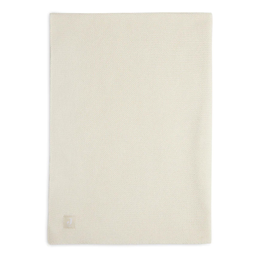 Couverture berceau Basic Knit Fleece 75x100cm - Ivory/Coral - Ecru (Jollein) - Image 1