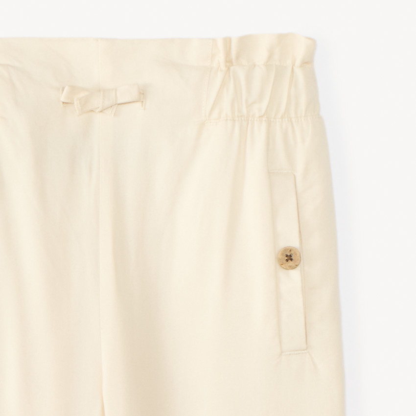 Pantalon droit en toile uni pour fille 