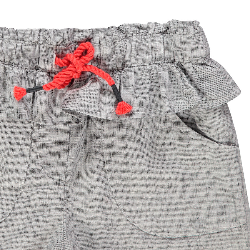 Ensemble avec t-shirt print coeur et short en maille chinée 