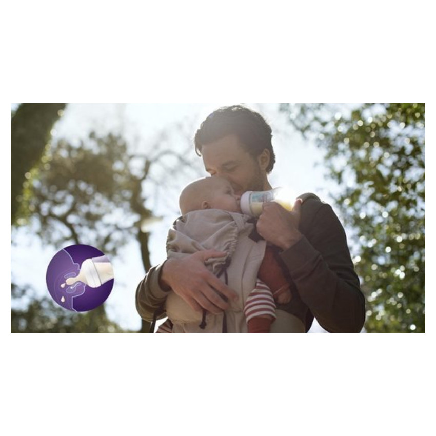 Biberon Natural Response 3.0 Valve Airfree Duo 125ml - 2 pièces 