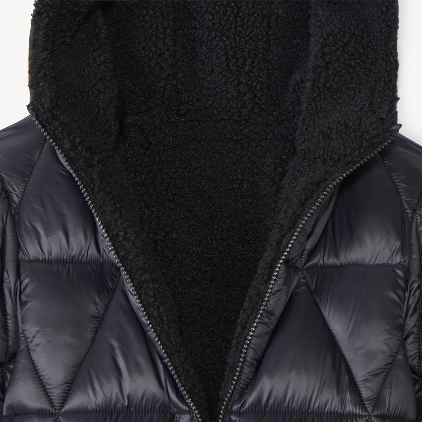 Doudoune réversible sherpa + matelassage triangle pour fille  