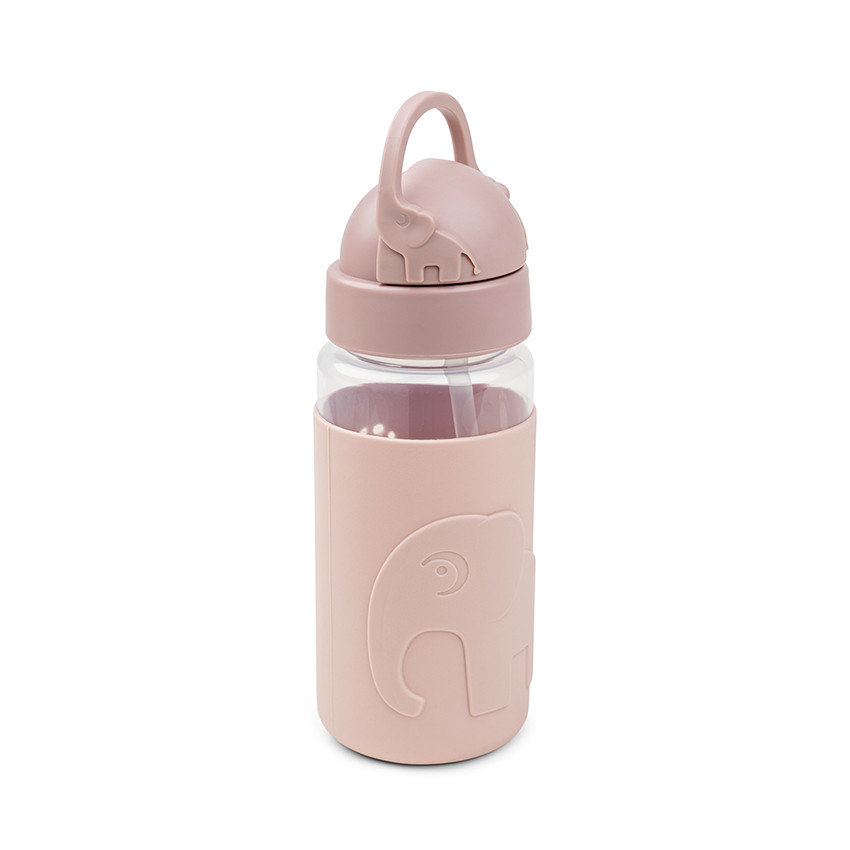 Gourde à paille easy-grip Elphee rose 
