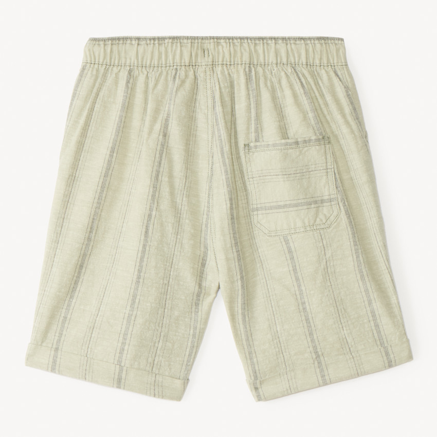 Bermuda en toile à fines rayures pour garçon 