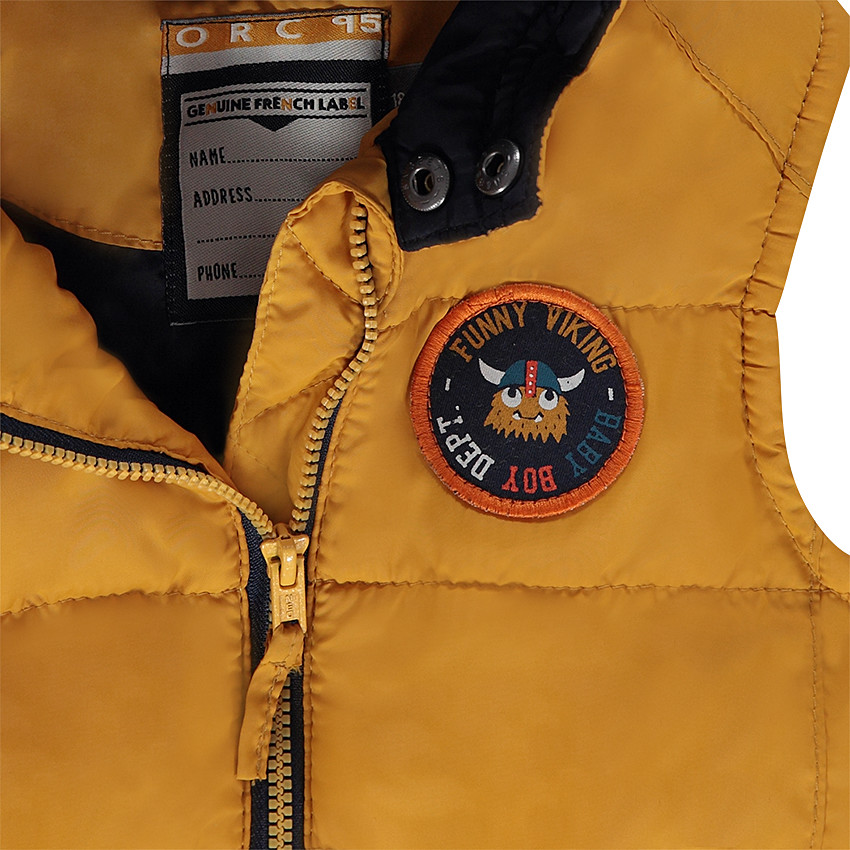 Doudoune matelassée sans manches à capuche 