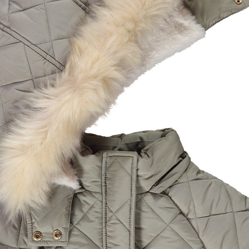 Doudoune matelassée à capuche amovible pour fille 