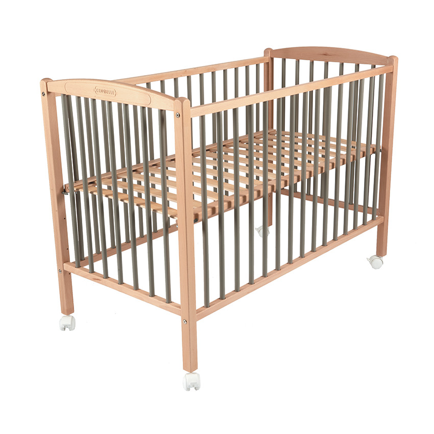 Lit Arthur 60 x 120 cm avec roulettes – Hybride Gris 