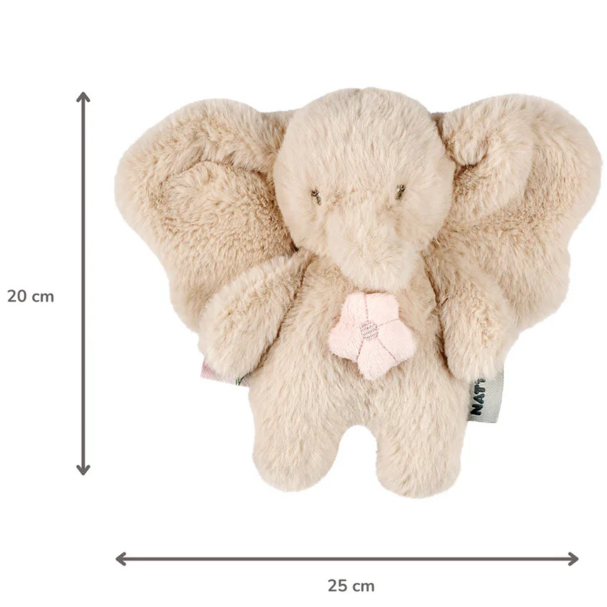 Mini peluche musicale éléphant - Fanfan - Sable - 20 cm 