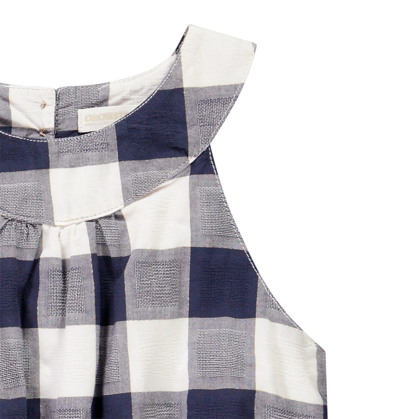 Combishort imprimé carreaux pour fille 