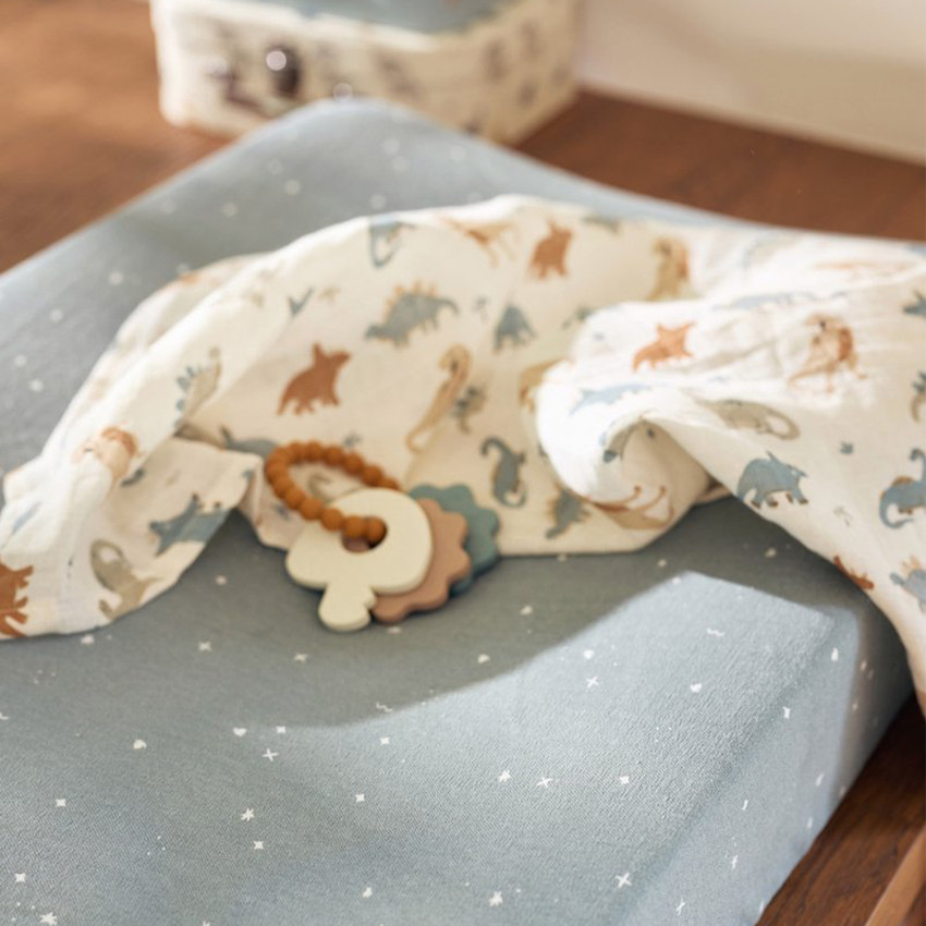 Housse de matelas à langer 50 x 70 cm Twinkling sea green 