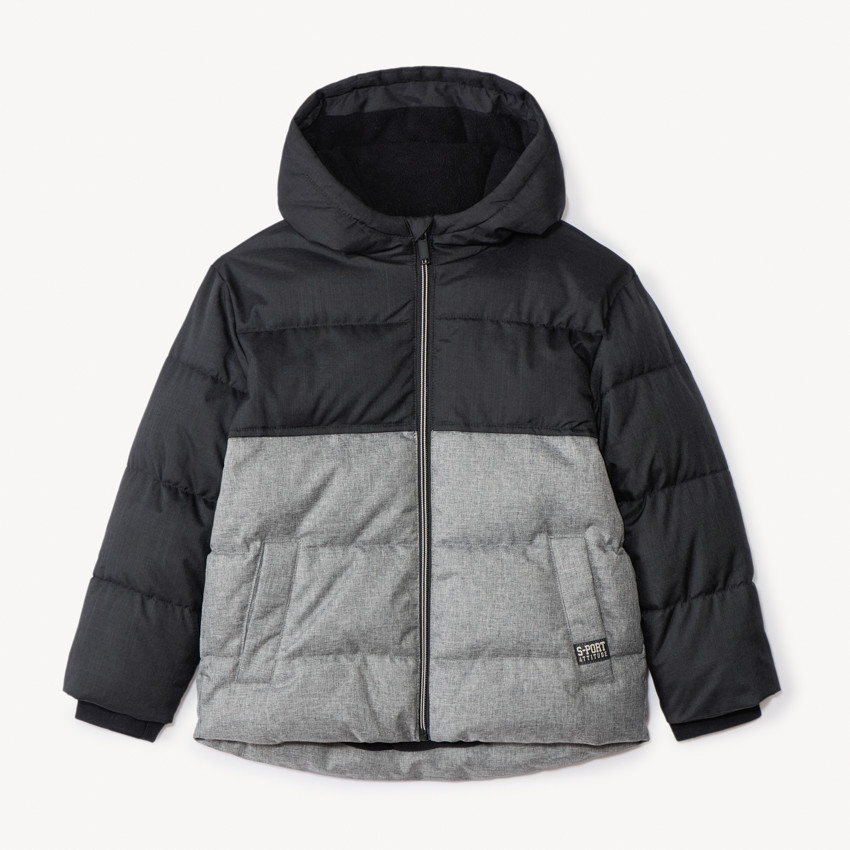 Doudoune bicolore doublée micropolaire pour garçon  