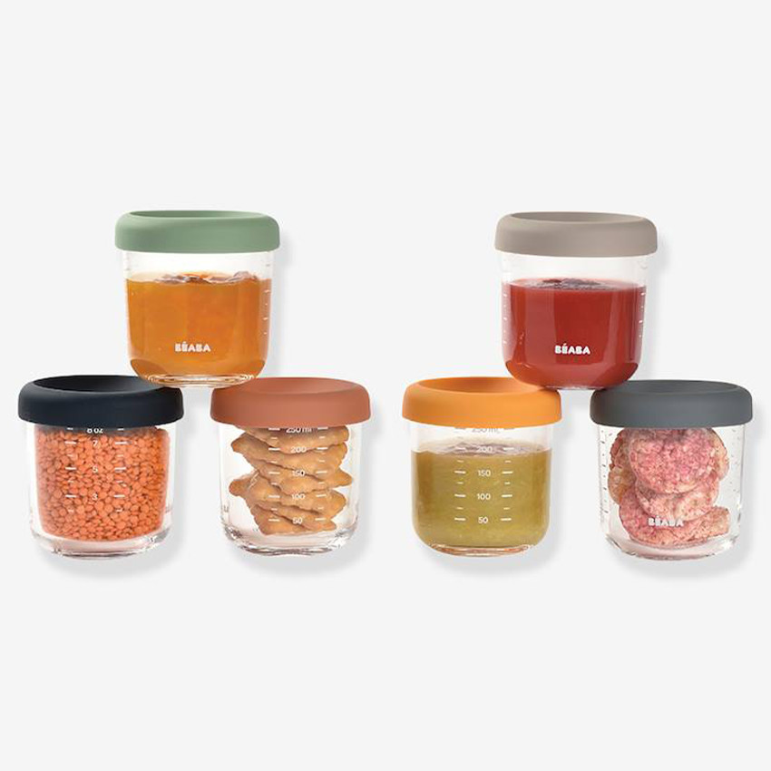 Lot de 6 Pots de conservations en verre 250ml 
