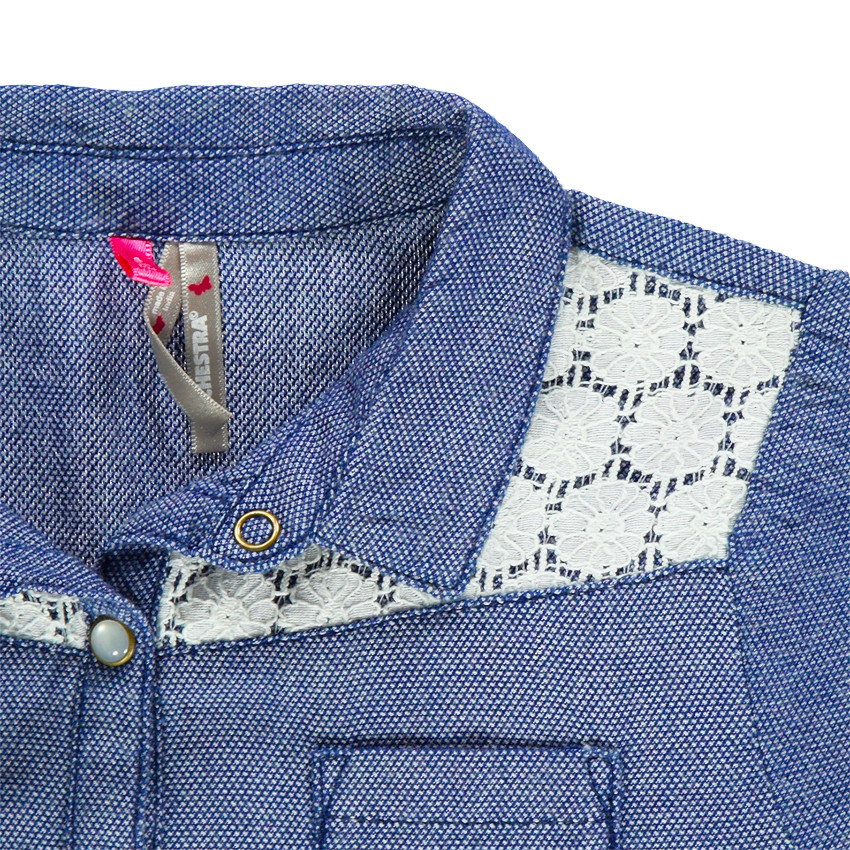 Robe effet jeans avec détail dentelle et ceinture amovible 