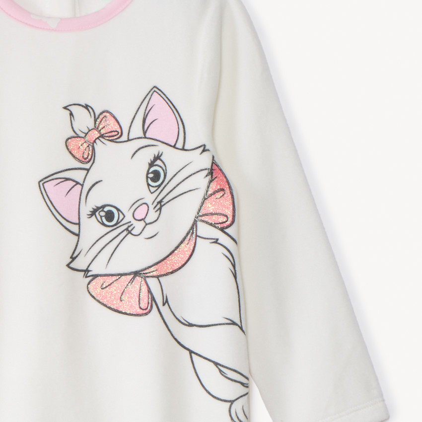 Dors-bien en velours Marie Aristochats Disney pour bébé fille avec ouvertures différentes selon l'âge 