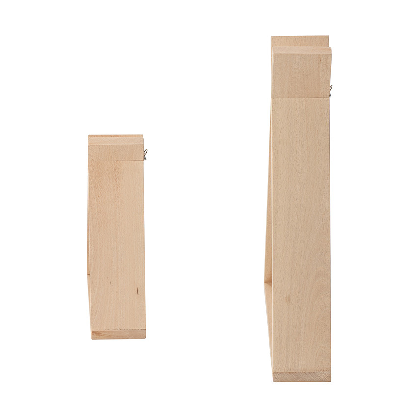 Lot de 2 étagères tipi en bois 