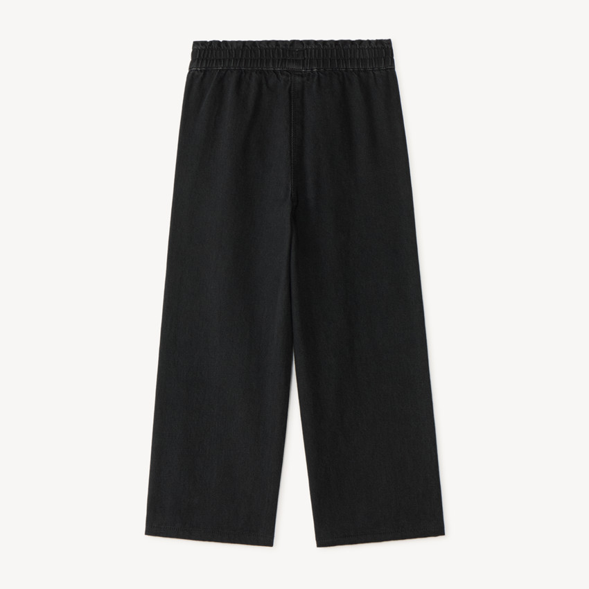 Jean droit et large uni pour fille 