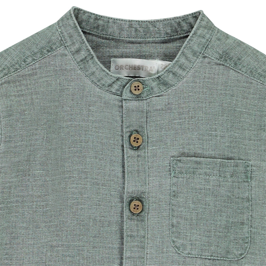 Chemise manches longues effet nid d'abeille pour bébé garçon 